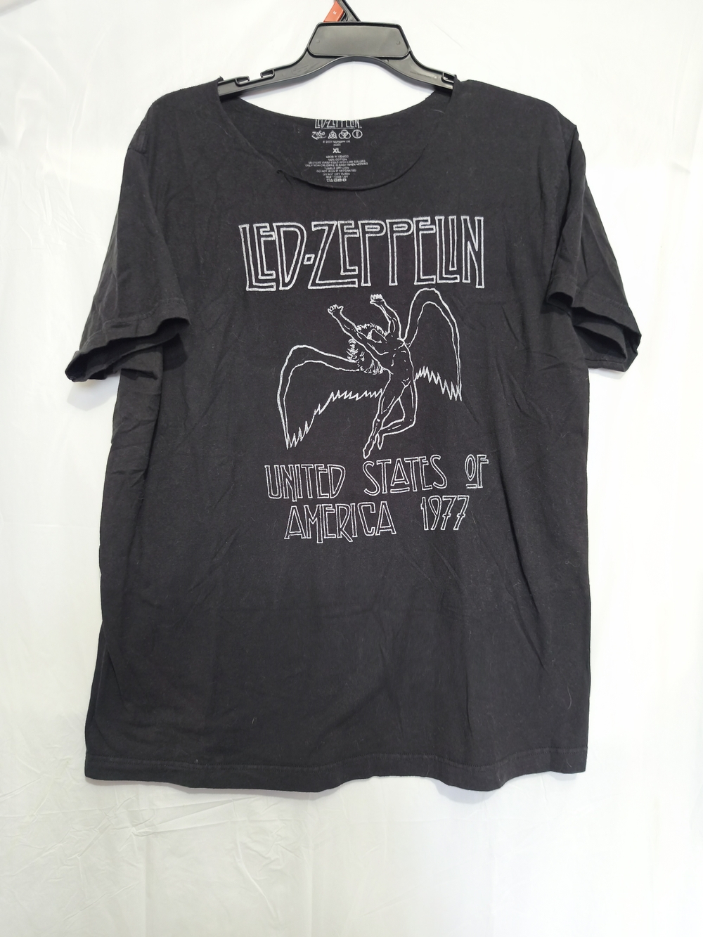 LED ZEPPLIN SHORT SLEEVE BLACK PRE-LOVED XL ALTERED UNISEX TSHIRT F1(17)